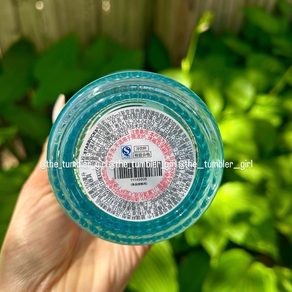 Starbucks China blue ombré glass cup 18oz (550ml) - Picture 5 of 6